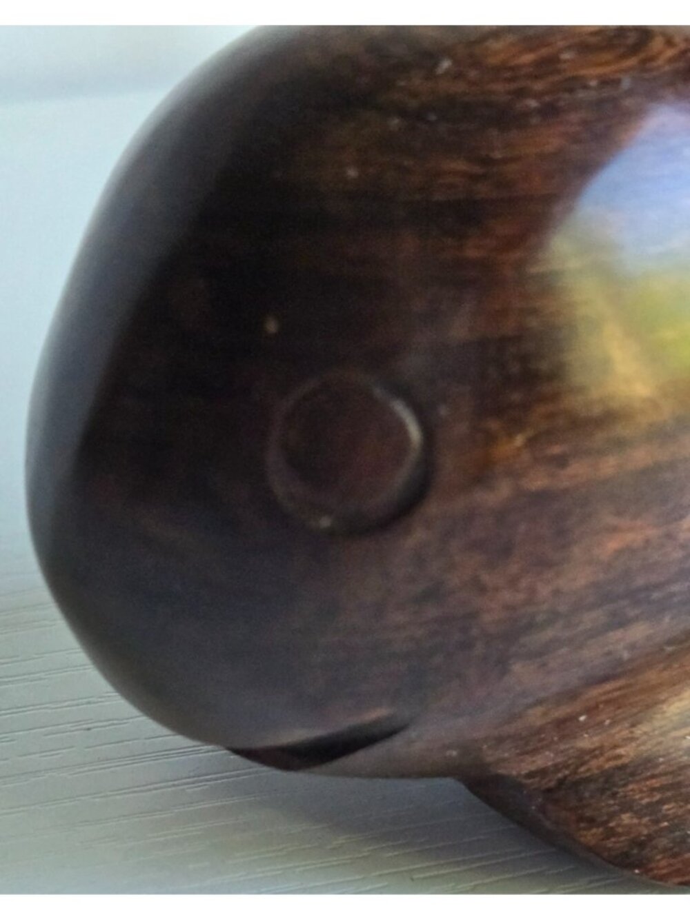 Wooden Whale Figurine Hand Carved Wood Ocean Nautical Sculpture - Picture 3 of 8